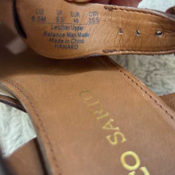 Franco Sarto brown leather wedge style Hanako Size 8.5, New - Picture 7 of 16